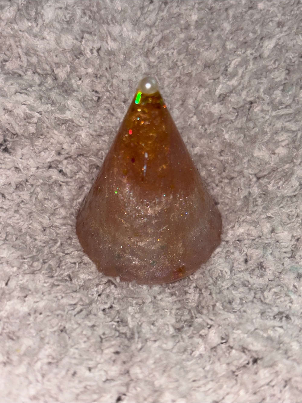 Sparkling Cone resin decorative cylinder (handmade)